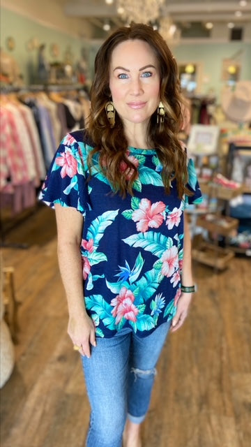TOMMY BAHAMA Floral Top (L)