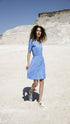 B YOUNG Blue Wrap Dress