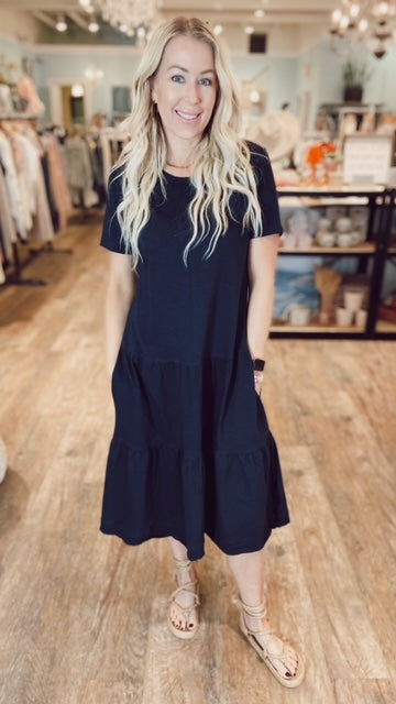 RD STYLE Navy Midi Dress