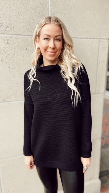 NEW! Mock Neck Ribbed Sweater