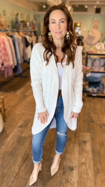 BBJ BLUES Cable Cardigan (M)