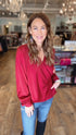 H&M Red Satin Xover Top (Fit M)