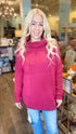 NEW! RD Style Cerise Rib Mock Neck Sweater
