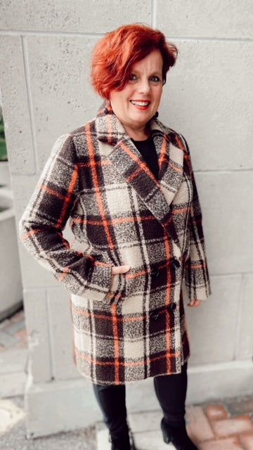 PINK MARTINI Plaid Coat (M) NEW!