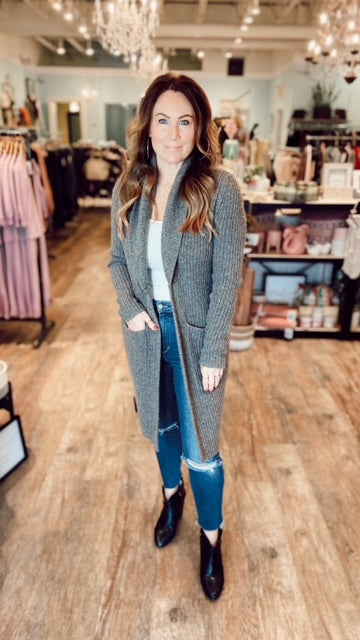 ROOTS Taupe Knit Cardigan (XS/S)