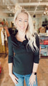 GRETCHEN SCOTT Ruffleneck Top (XS) NWT!