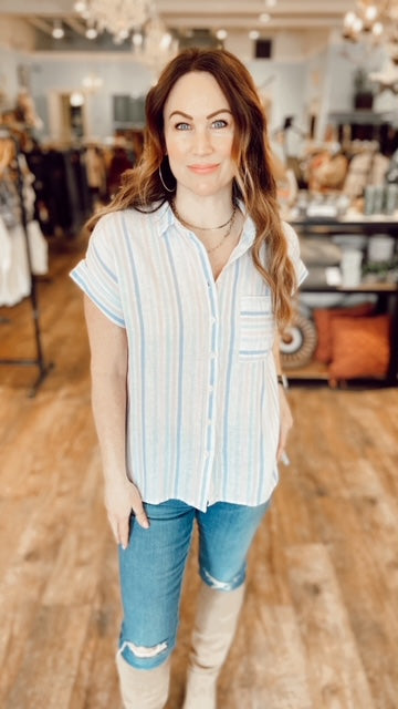 PER SE Stripe Top (M)