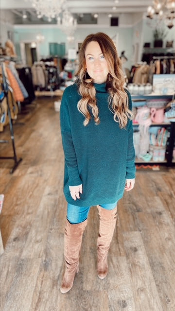 FREE PEOPLE Green Ottoman Sweater (M)