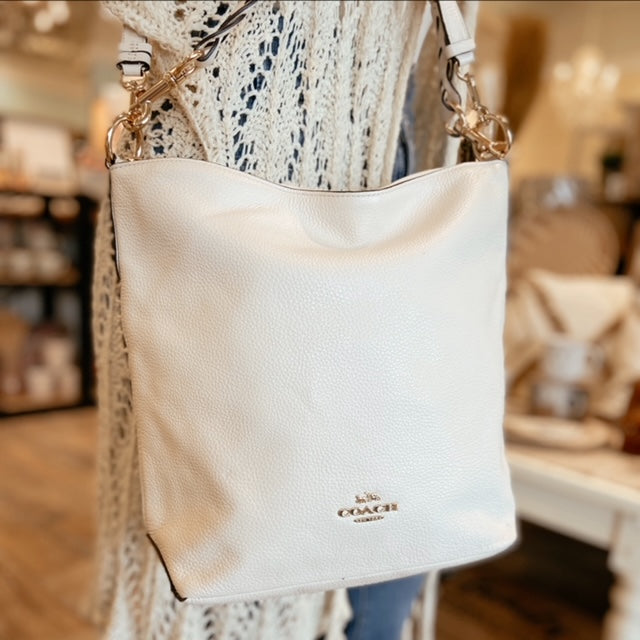 COACH White Leather Handbag