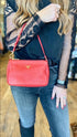 PRADA Red Vitello Daino Pochette
