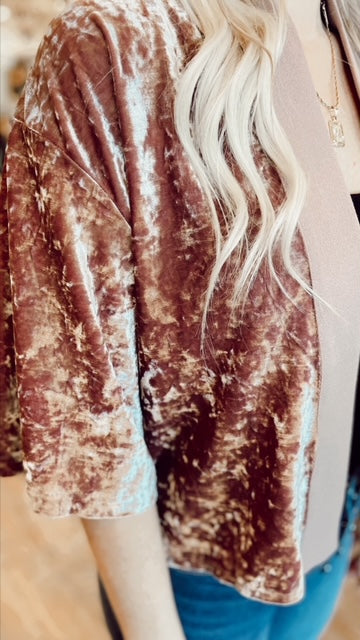 ZARA Velour Kimono (S)
