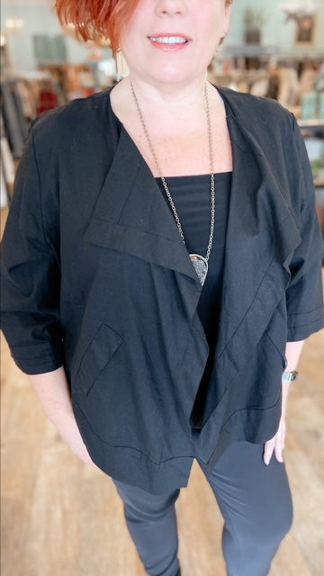 LACE Linen Open Face Jacket (XL)