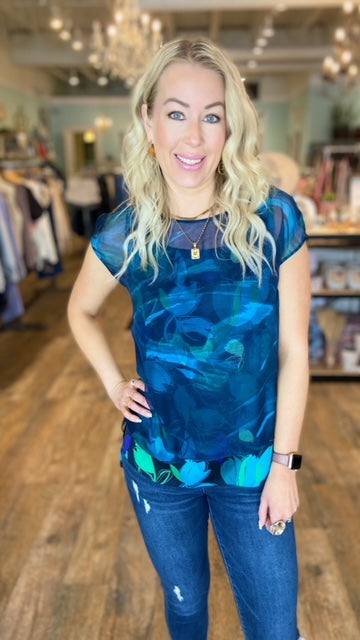 ELIE TAHARI Silk 2pc Top (S/M)