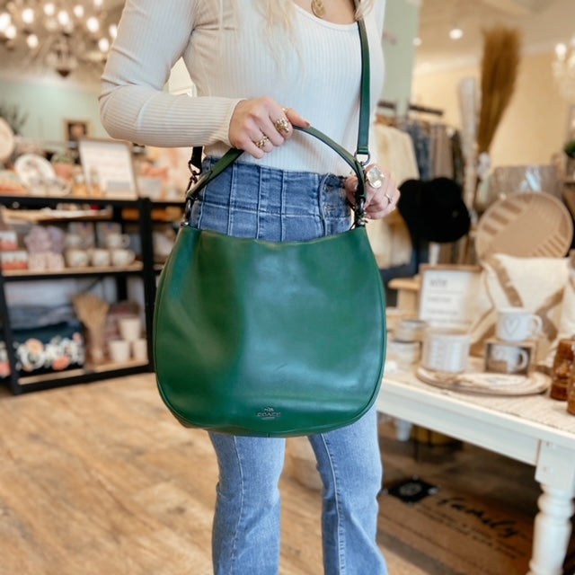 COACH Green Leather Handbag