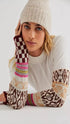 FREE PEOPLE Gorgeous Thermal Cuff Ivory Combo