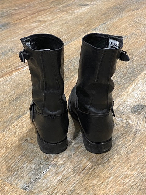 FRYE Black Leather Boots (38)