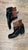 SAM EDELMAN Brown/Black Leather Stud Ankle Boots (37)