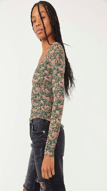 Free People: Ciara Printed Layering Top