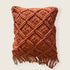 NEW! Rust Macrame Fringe Cushion