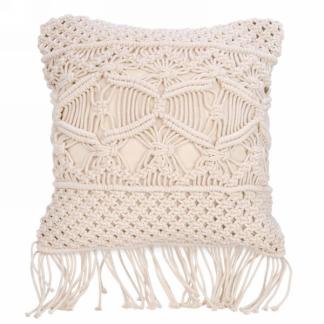 NEW! Natural Macrame Fringe Cushion