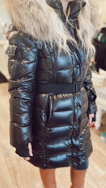 SAM. Goose Down & Raccoon Fur Coat