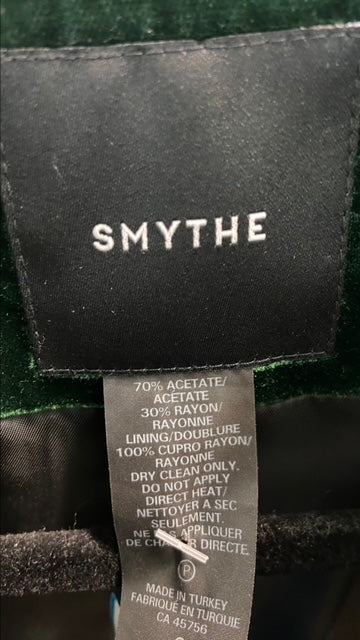 SMYTHE-Emerald Velvet Blazer (6) fits 4