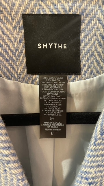 SMYTHE-Wool & Leather Blazer (6) FITS 4