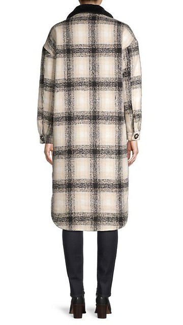 APPARIS Plaid/Faux Fur Lined Coat (M)