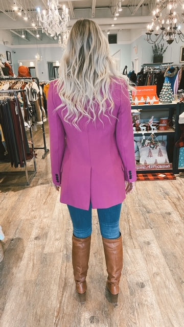 SMYTHE-Long 1 Button Blazer (6) fits 4