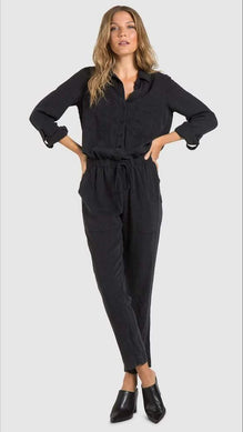 Bella Dahl Plain Utility Jumpsuit, Vint Black, XS