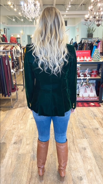 SMYTHE-Emerald Velvet Blazer (6) fits 4