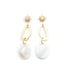 WELL DUNN Milky Gold Starburst Pendant Earrings
