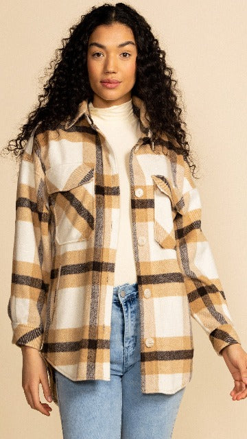 PM - Brown Plaid Shacket