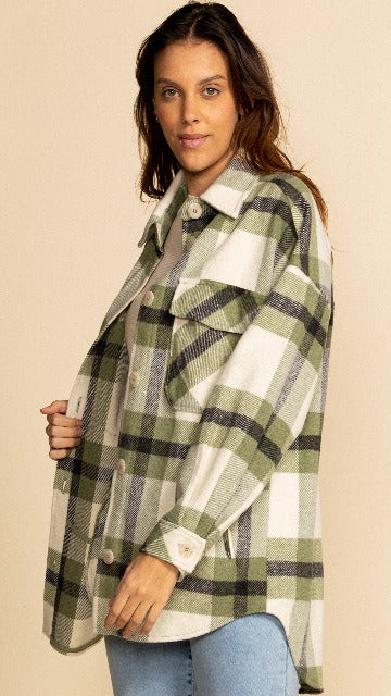 PM - Green Plaid Shacket