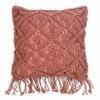 NEW! Rust Macrame Fringe Cushion